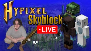 LIVE  Hypixel Skyblock  Spooky Fishing Gold Mining and Svens [upl. by Tammi]