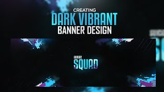 Photoshop Tutorial Dark Vibrant Contrast Banner Design [upl. by Hamo841]