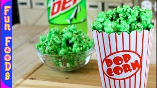 Mountain Dew Flavored Popcorn  How to Make Candy Popcorn [upl. by Aynav]