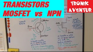 TRONIK AVENTUR 35 COMPARATIF TRANSISTOR NPN  JFET MOSFET  ELECTRONIQUE POUR DEBUTANTS [upl. by Obrien124]