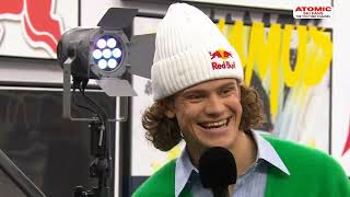 Thoughts and feelings  Lucas Braathen returns to World Cup skiing representing Brazil weareskiing [upl. by Enilehcim]