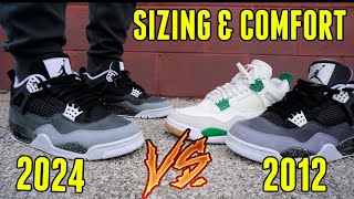 JORDAN 4 FEAR vs OG 2012 SIZING amp COMFORT [upl. by Brightman290]