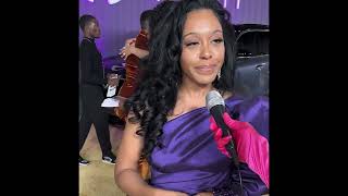 DomiNque Perry Diarra from Detroit on 55th NAACP Image Awards red carpet [upl. by Kellyn]