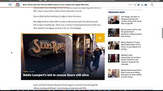 Sears reaches deal with Chairman Eddie Lampert to save company and roughly 400 stores [upl. by Annahs]