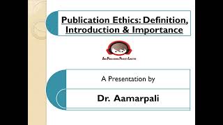 Publication Ethics Definition Introduction amp Importance [upl. by Palua996]