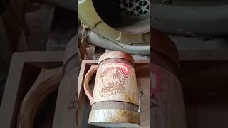 Wooden Mug Laser Engraving  Laser Technology [upl. by Bale944]