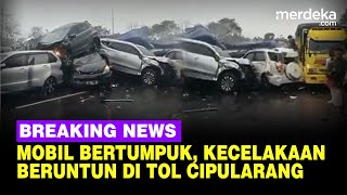 Mengerikan Penampakan Mobil Bertumpuk Kecelakaan Beruntun di Tol Cipularang KM 92 [upl. by Casia]