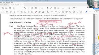 Live Lesson IGCSE English Language  Candidate Responses Composition Descriptive Writing [upl. by Otcefrep]