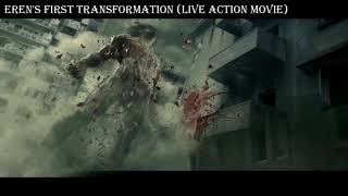 Erens first transformation live action movie or anime [upl. by Aitra]