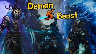 Demon VS Beast 🔥 EPIC BATTLE  When Lynx Demonic Power Awakens   Shadow Fight 4 Arena [upl. by Blunk218]