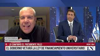 Milei sobre el financiamiento universitario quotVeto totalquot [upl. by Brunella]