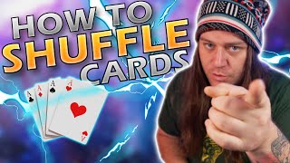 HOW TO SHUFFLE CARDS Learn 3 EASY Shuffles In Just 5 MINUTES [upl. by Loleta]