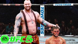 Khabib Nurmagomedov vs Big Power Bjornsson EA sports UFC 5 [upl. by Alissa]