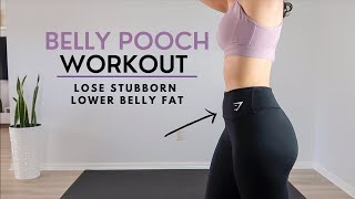 How to Lose your BELLY POOCH l 5 min Lower Abs Home Workout [upl. by Antonius]