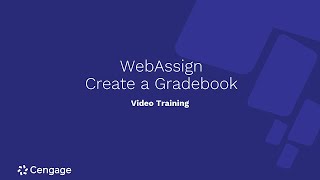 WebAssign Creating a Gradebook [upl. by Corbet371]