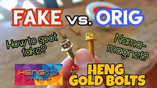 ORIG VS FAKE GOLD BOLTS  HOW TO SPOT FAKE HENG BOLTS  HENG GOLD BOLTS [upl. by Rodgiva]