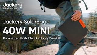 Booksized Portable Outdoors Durable  Jackery SolarSaga 40W Mini Solar Panel [upl. by Rosco]