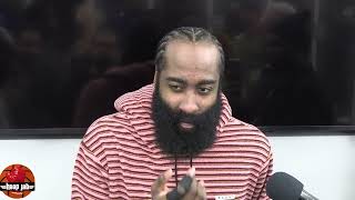 James Harden Reacts To The Clippers Upset 102100 Win Over The Nuggets Without Kawhi HoopJab NBA [upl. by Tarsuss459]