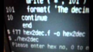 Fortran Program to convert from hex to decimal format [upl. by Etterrag]