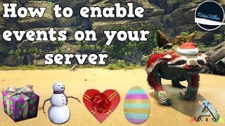 How to enable events on your steam single player and Nitrado servers Ark Survival Evolved [upl. by Atnas]