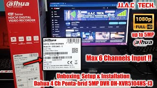 Dahua 4 Channel 5MP DVR DHXVR5104HSI3  Unboxing Setup and Installation [upl. by Duffy165]