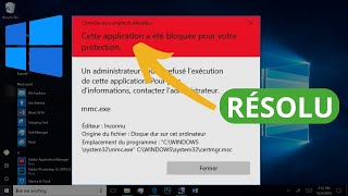 Cette Application a été Bloquée pour Votre Protection Windows 10 [upl. by Rehpotsirh]