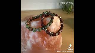 Stone bead bracelets Stones and meanings Unakite  “stone of vision” Jasper  “nurturer” [upl. by Killion]