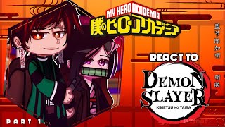 quotMHA react to Demon Slayerquot  Made By ItzMaeツ [upl. by Eiramasil791]