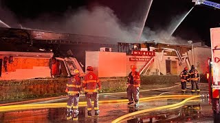 Former Golden Corral goes up in flames [upl. by Ilaire363]