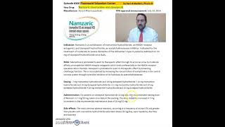 Namzaric memantine and donepezil moderate to severe dementia of the Alzheimer’s type [upl. by Persse]