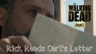 Rick Reads Carls Letter quotCarls Full Letter To Rickquot The Walking Dead 8x15 HD [upl. by Braca691]