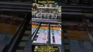 Duplex Slitter tinplate automatic slitter cutter [upl. by Ayamahs155]