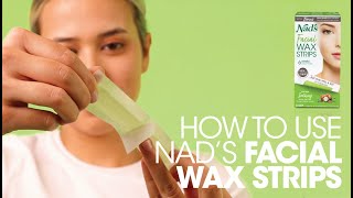 How to use Nads Facial Wax Strips  Step by step tutorial for facial hair removal  Upper lip hair [upl. by Ulu132]