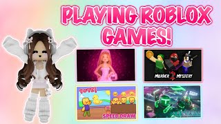 PLAYING GAMES ON ROBLOX LIVE [upl. by Cecile]