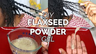 How to make FLAXSEED GEL with FLAXSEED POWDER  Natural Hair  DiscoveringNatural [upl. by Nallac]