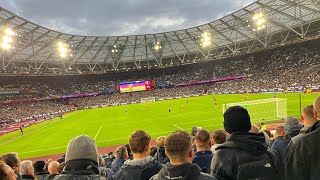 Wolves fans at West Ham away 171223 [upl. by Amuwkuhc]