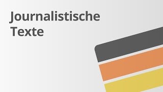 Journalistische Textsorten  Deutsch  Textsorten und Aufsatz [upl. by Ahsiniuq84]