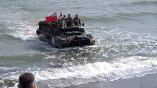 DUKW coming ashore at Arromanches  DDay 2009 65th Anniversary [upl. by Ymmat33]