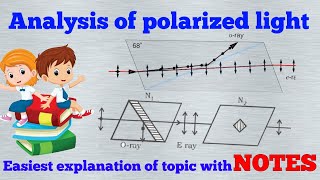 Analysis of polarized light  Production amp detection plane circular and elliptical polarized light [upl. by Baerman]