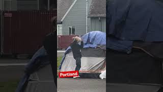 Huge problem In Portland Oregonportlandhomeless [upl. by Amimej]