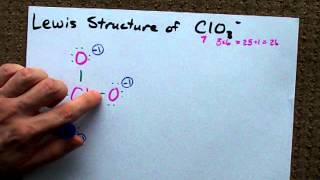 Lewis Structure of ClO3 chlorate anion [upl. by Skurnik]