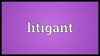 Litigant Meaning [upl. by Nnuahs]