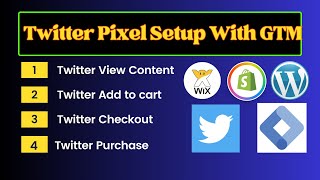 Twitter Pixel and Google Tag Manager  Base Code View Content Add to cart Checkout Purchase [upl. by Nollahp]