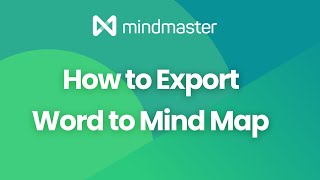 How to Covert Microsoft Word to Mind Map  EdrawMind formerly MindMaster Tutorial [upl. by Lonyer]