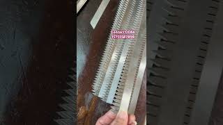 Serrated knife used for roll bagZigzag cutterFilm cutting perforating blade [upl. by Mohandis]