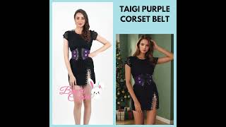 Flaunt Your Curves Taigi Purple Corset Belt TryOn [upl. by Einaffyt]