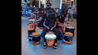 Fremont Street Experience The Pack drumline [upl. by Aihsema]