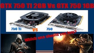 Nvidia Geforce GTX 750 Ti 2GB vs GTX 750 1GB  Does quotTiquot make a difference [upl. by Lebasi910]