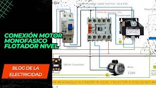 Conexión motor monofasico flotador nivel [upl. by Lune26]