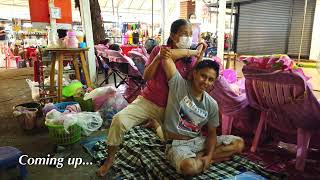 ASMR 5 Strong Thai STREET MASSAGE for Back Pain [upl. by Eslud80]